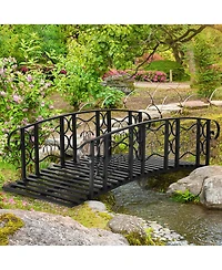 Outsunny 6' Garden Bridge with 660 lbs. Capacity Steel Pond Bridge