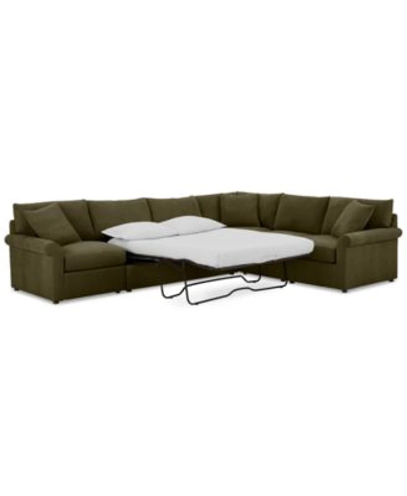 Closeout Wrenley Fabric Sectional Collection Created For Macys