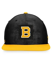 Men's Fanatics Black, Gold Boston Bruins Authentic Pro Alternate Logo Snapback Hat