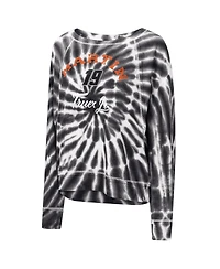 Women's Touch Black Martin Truex Jr Punt Tri-Blend Long Sleeve T-shirt