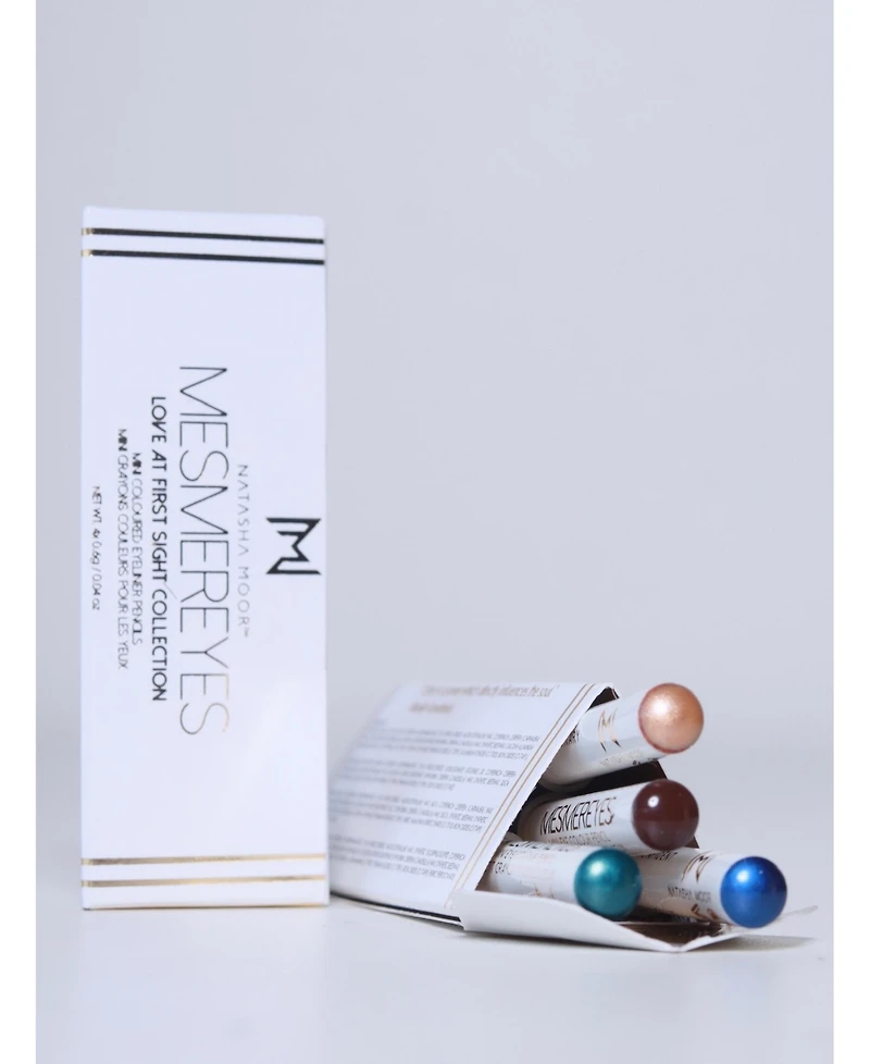 Natasha Moor Eyes Bundle MesmerEYES Mini Colored Eyeliner Pencils Set, 4 Piece, 0.04 oz.