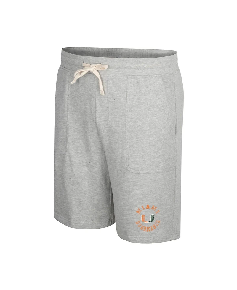 Men's Colosseum Heather Gray Miami Hurricanes Love To Hear This Terry Shorts