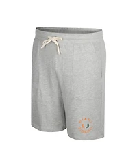 Men's Colosseum Heather Gray Miami Hurricanes Love To Hear This Terry Shorts