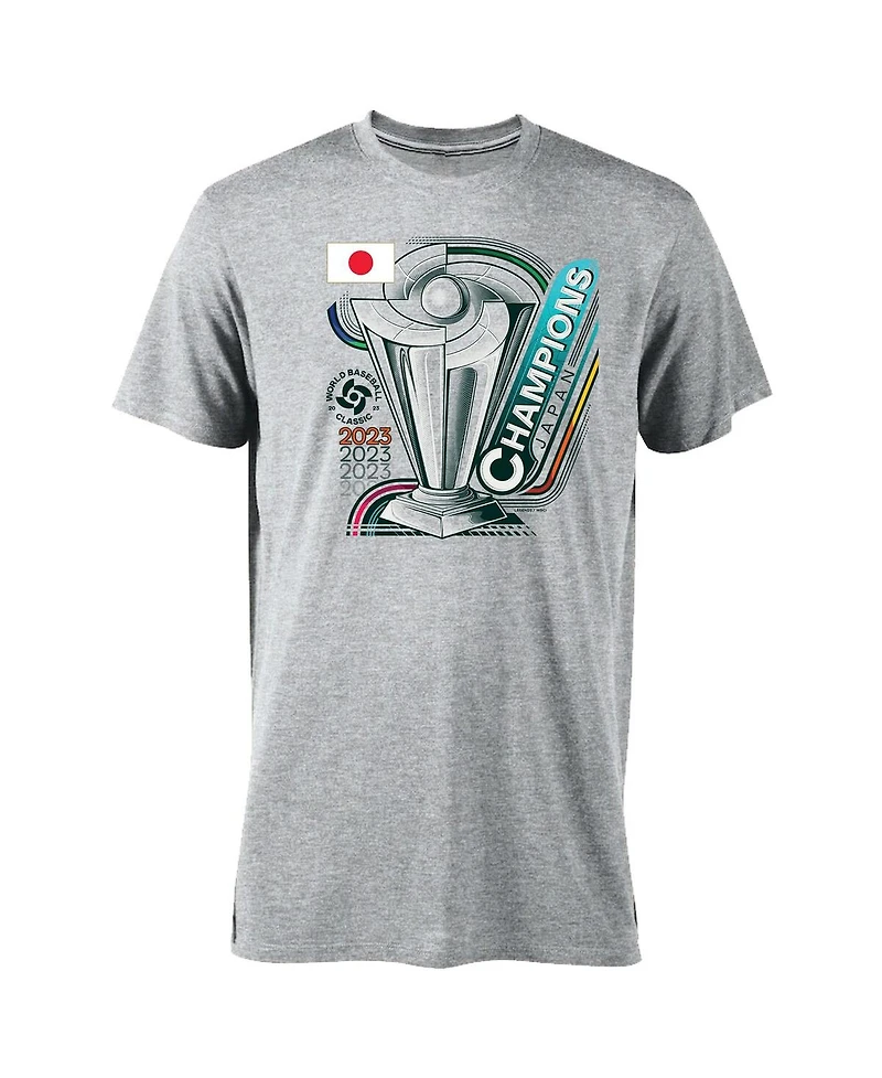 Men's Legends Gray Japan Baseball 2023 World Baseball Classic Champions Tri-Blend T-shirt