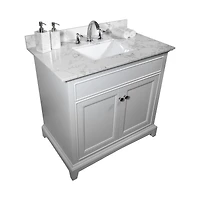 Streamdale Furniture 31 Inch Bathroom Vanity Top Stone Carrara New Style Tops With Rectangle Undermount