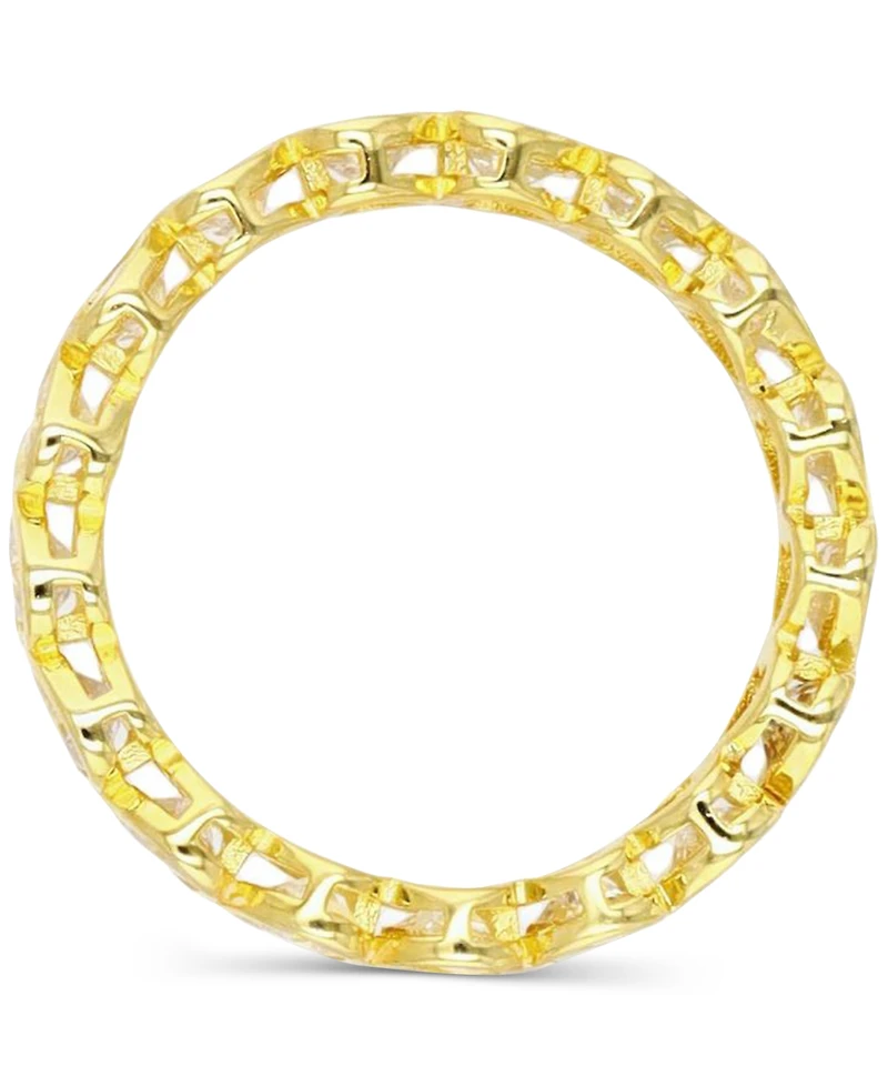 Cubic Zirconia Heart Band (Also Lab-Created Morganite)