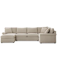 Closeout! Wrenley 138" 4-Pc. Fabric Modular Chaise Sectional Sofa, Created for Macy's