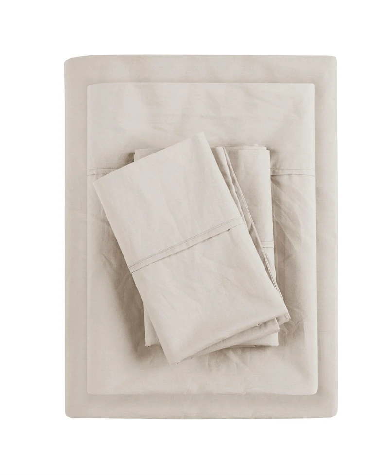 Madison Park Peached Cotton Percale 4-Pc. Sheet Set, California King
