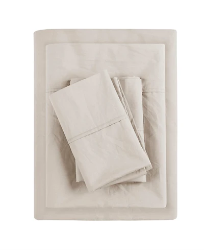 Madison Park Peached Cotton Percale 4-Pc. Sheet Set, California King