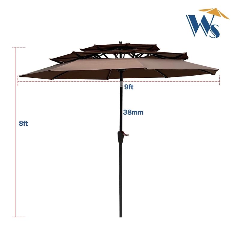 Streamdale 9FT Tilting Umbrella with Wind Vents
