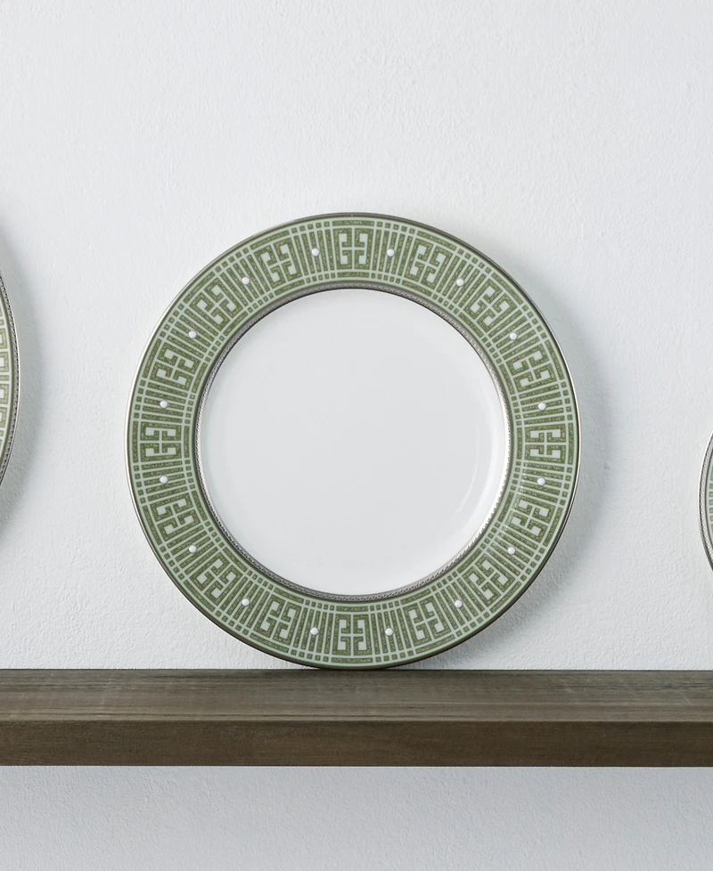 Noritake Infinity Green Platinum 4 Piece Salad Plate Set, Service for 4