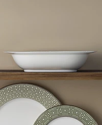 Noritake Infinity Green Platinum Oval Vegetable Bowl 24 Oz