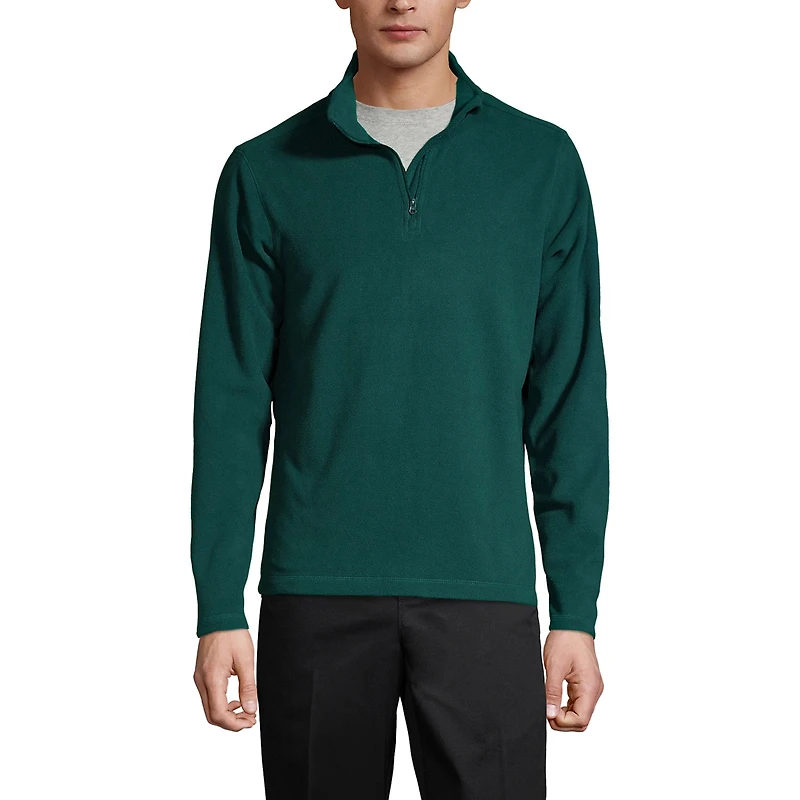 Lands' End Men's Lightweight Fleece Quarter Zip Pullover