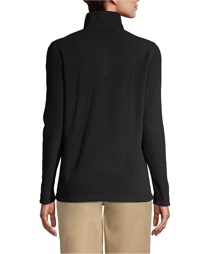 Lands' End Women's Lightweight Fleece Quarter Zip Pullover
