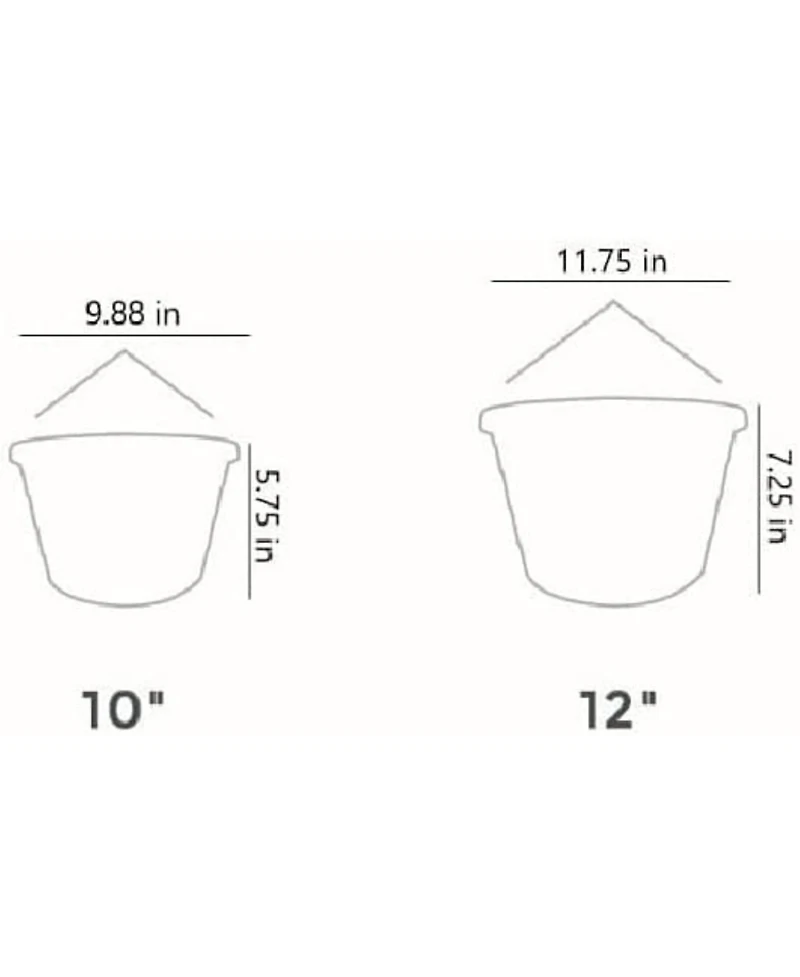 Akro Mils HSI10008A10 Euro Swirl Hanging Basket, White, 10-Inch