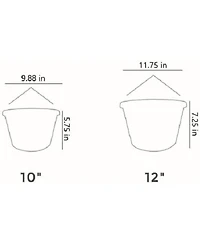 Akro Mils HSI10008A10 Euro Swirl Hanging Basket, White, 10-Inch