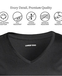 Lands' End Women's Relaxed Supima Cotton V-Neck T-Shirt