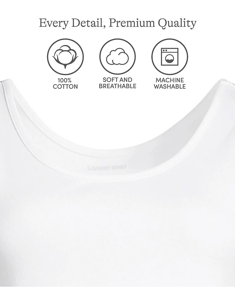 Lands' End Women's Plus Cotton Tank Top