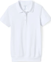 Lands' End Girls Short Sleeve Banded Bottom Polo Shirt