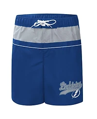 Men's Starter Blue Tampa Bay Lightning Freestyle Volley Swim Shorts