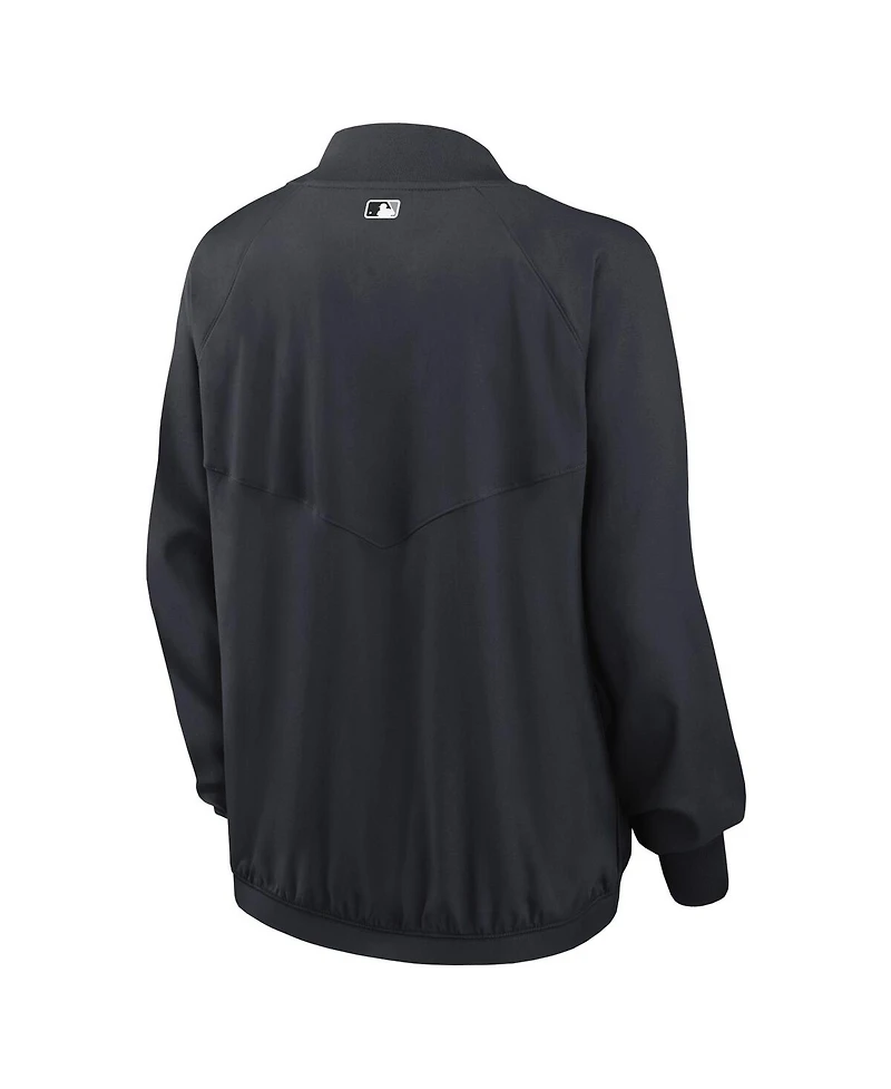 Women's Nike Navy New York Yankees Authentic Collection Team Raglan Performance Full-Zip Jacket