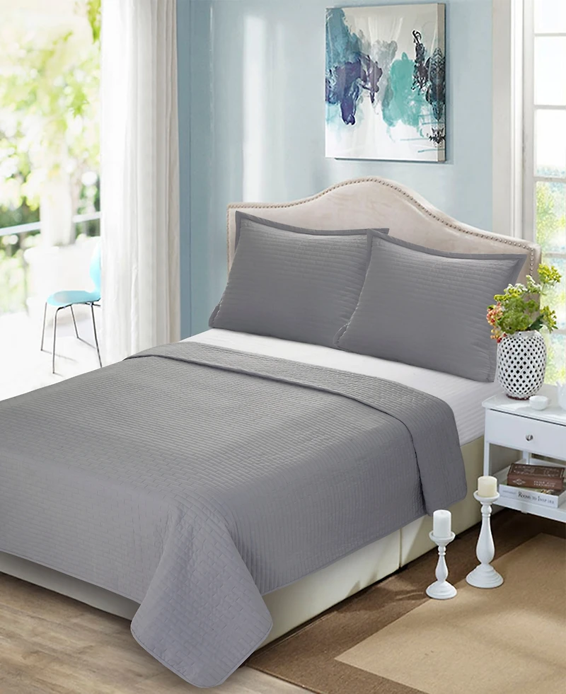 Videri Home Brick Quilted Sham Set, Standard