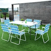 2PCS Folding Beach Chair Camping Lawn Webbing Chair Lightweight 1 Position