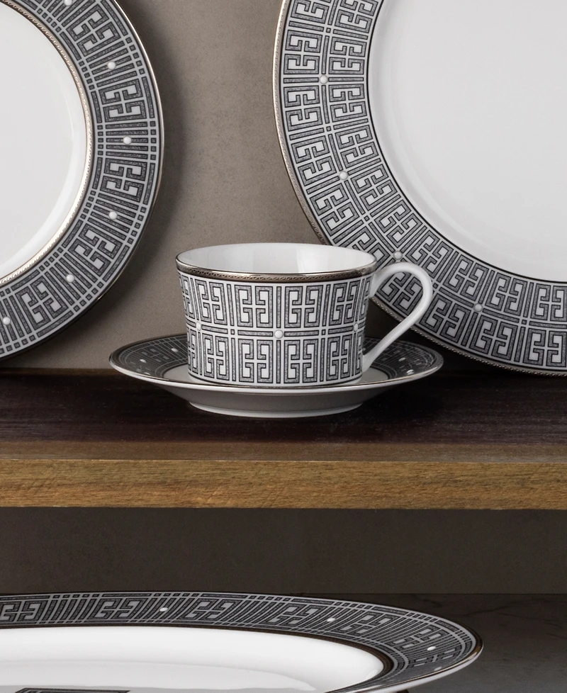 Noritake Infinity Graphite 4 Piece Saucer Set, Service for 4