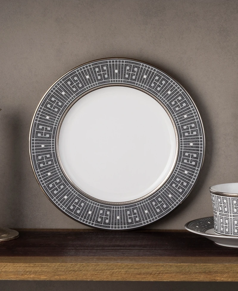 Noritake Infinity Graphite 4 Piece Salad Plate Set, Service for 4