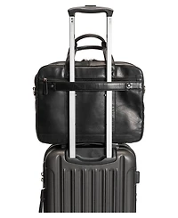 Mancini Men's Buffalo Double Compartment Briefcase for 15.6" Laptop and Tablet