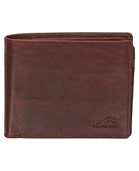 Mancini Men's Buffalo Rfid Secure Center Wing Billfold Wallet