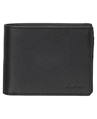 Mancini Men's Buffalo Rfid Secure Center Wing Billfold Wallet