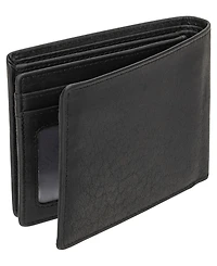 Mancini Men's Buffalo Rfid Secure Center Wing Billfold Wallet