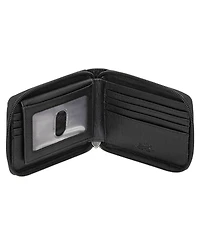 Mancini Men's Buffalo Rfid Secure Zippered Billfold Wallet with Removable Passcase