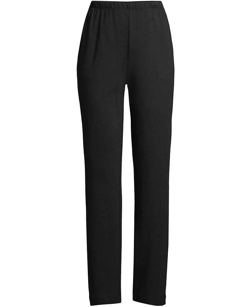 Lands' End Petite Sport Knit High Rise Elastic Waist Pants