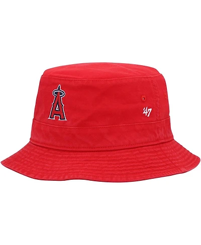 Men's '47 Brand Red Los Angeles Angels Primary Bucket Hat
