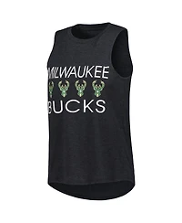 Women's Concepts Sport Hunter Green, Black Milwaukee Bucks Team Tank Top and Pants Sleep Set