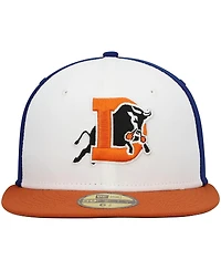 Men's New Era White Durham Bulls Authentic Collection Team Alternate 59FIFTY Fitted Hat