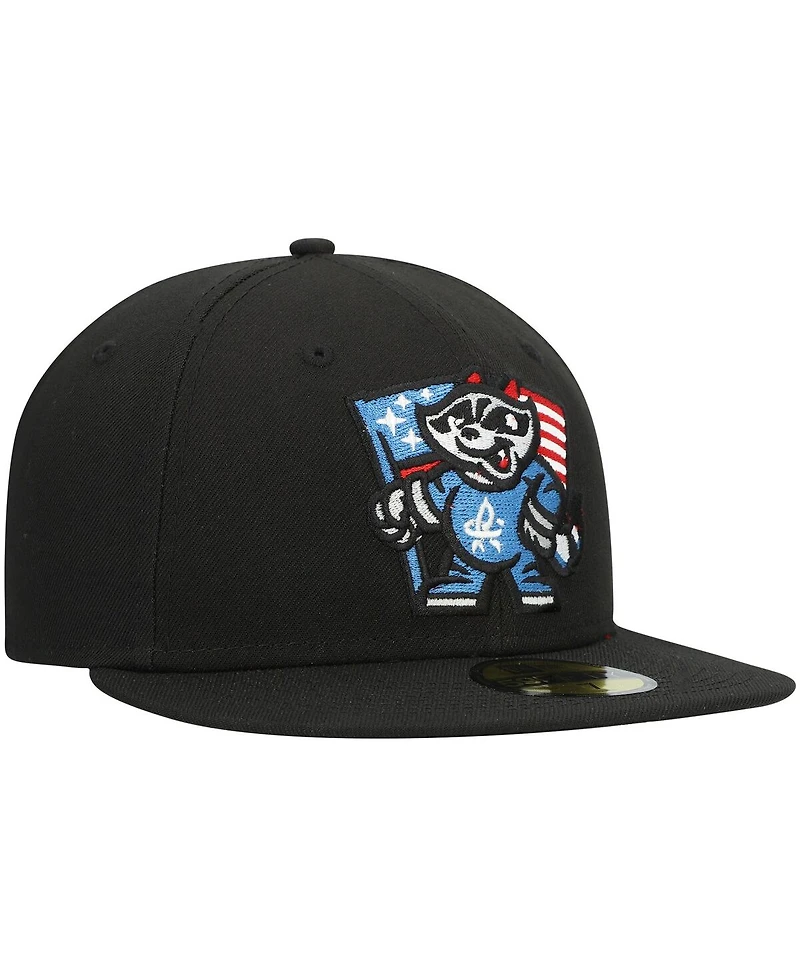 Men's New Era Black Rocket City Trash Pandas Authentic Collection Team Alternate 59FIFTY Fitted Hat