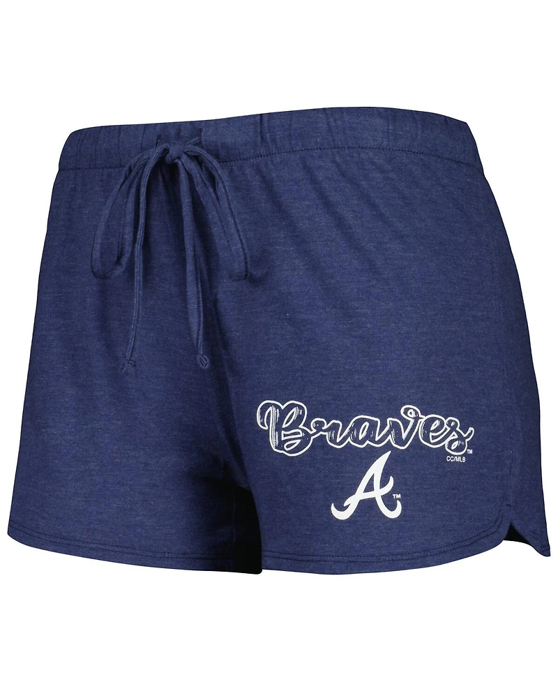 Women's Concepts Sport Navy Atlanta Braves Billboard Racerback Tank and Shorts Sleep Set