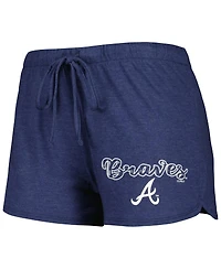 Women's Concepts Sport Navy Atlanta Braves Billboard Racerback Tank and Shorts Sleep Set