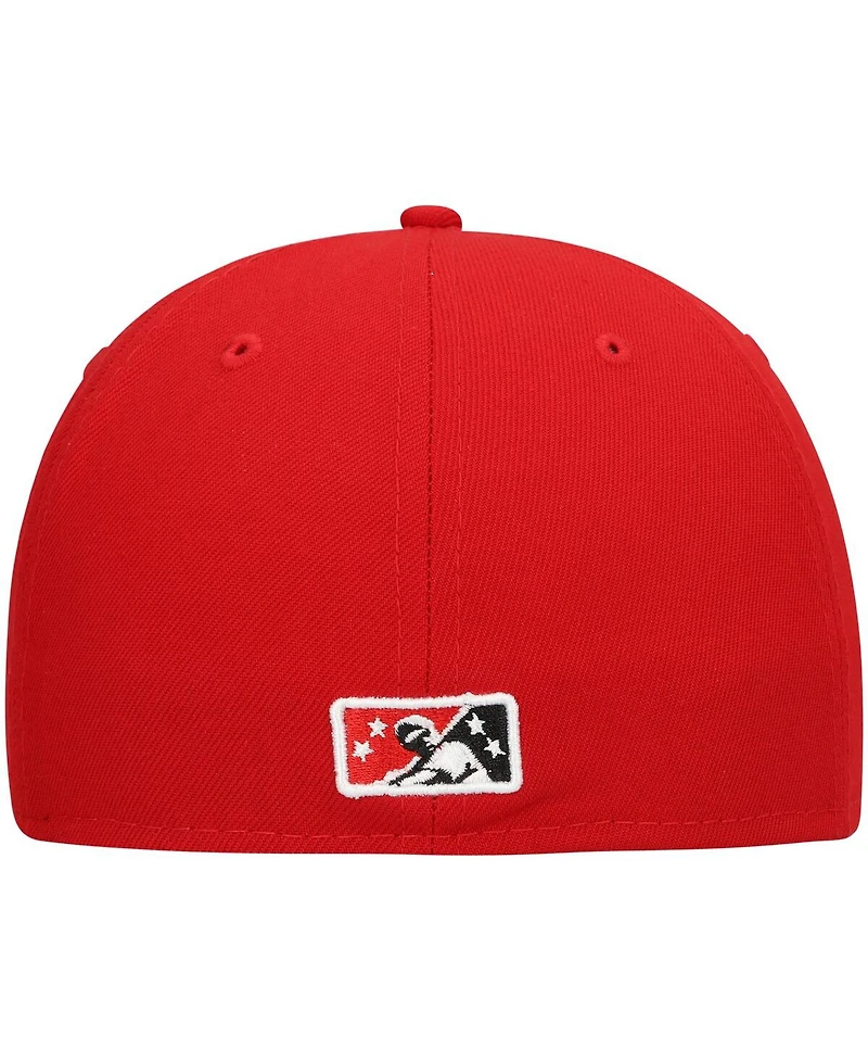 Men's New Era Red Rocket City Trash Pandas Authentic Collection Team Alternate 59FIFTY Fitted Hat
