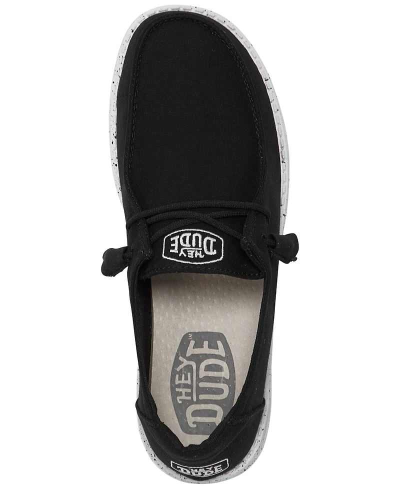 Hey Dude Women's Wendy Slub Canvas Casual Moccasin Sneakers from Finish Line