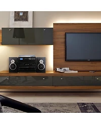 Trexonic 3-Speed Vinyl Turntable Home Stereo System with Cd Player