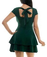 B Darlin Juniors' Back-Tie A-Line Dress