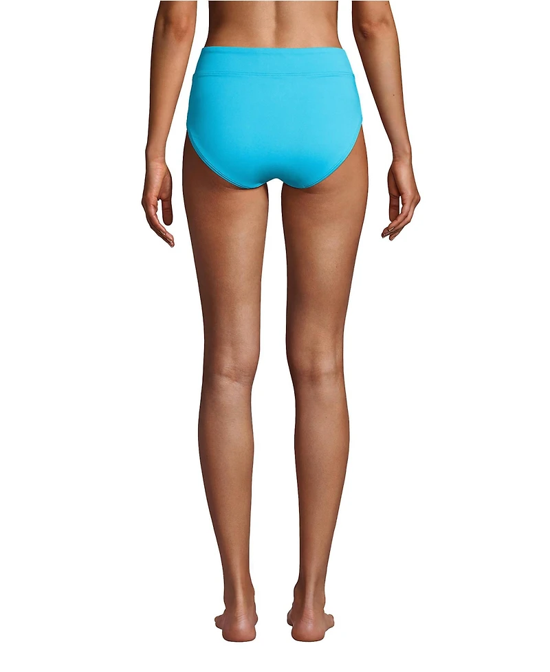 Lands' End Women's High Waisted Bikini Swim Bottoms