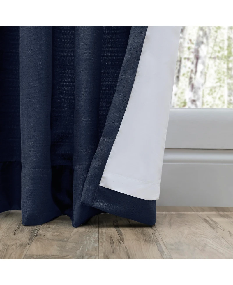 Ricardo Grasscloth 2/Way Pinch Pleated w/Back Tabs Pair Curtain 100"W x 96"L