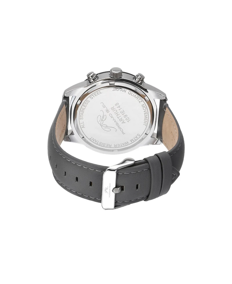 Porsamo Bleu Men's Arthur Genuine Leather Band Watch 1091EARL