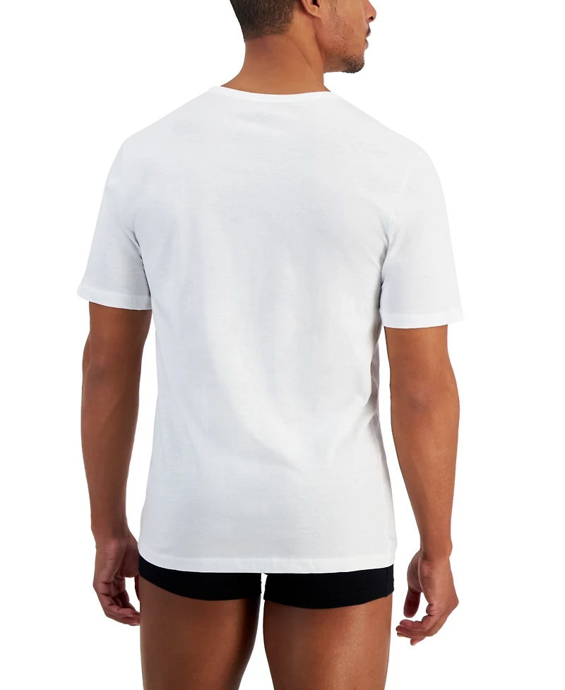 Hugo by Boss Men's 5-Pack Authentic Solid Cotton V-Neck T-Shirts