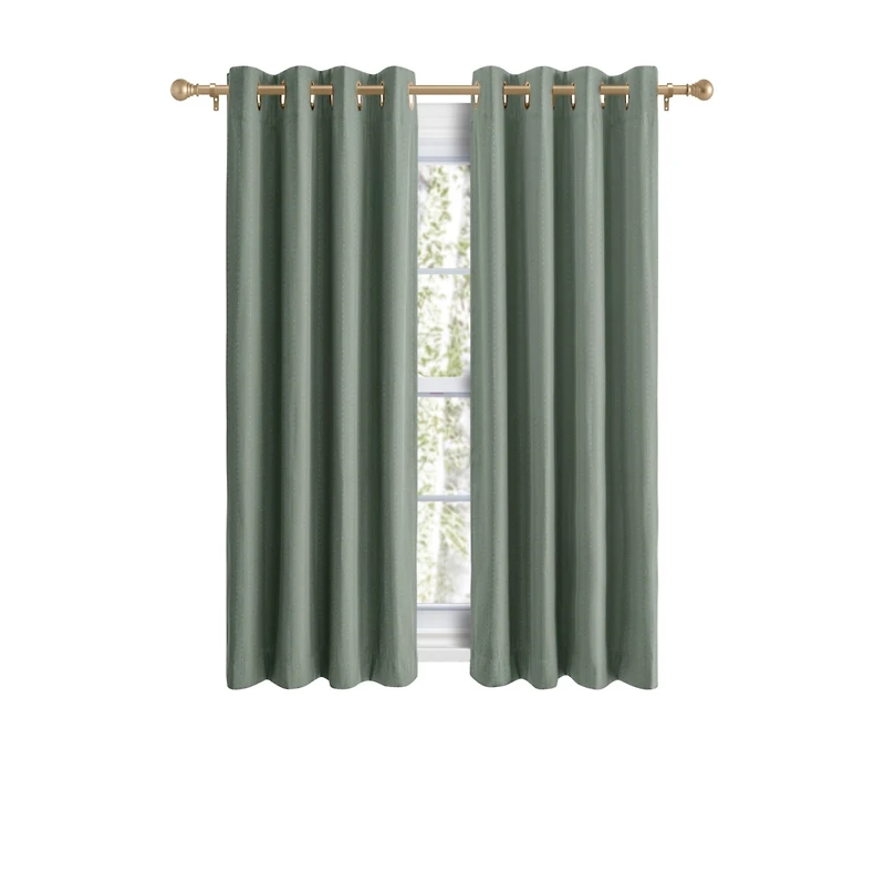 Ricardo Grand Pointe Grommet Panel w/Wand Curtain 54"W x 45"L